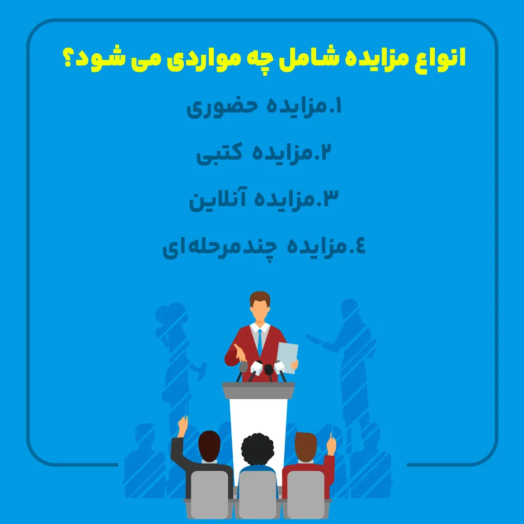 انواع مزایده شامل چه مواردی می شود؟