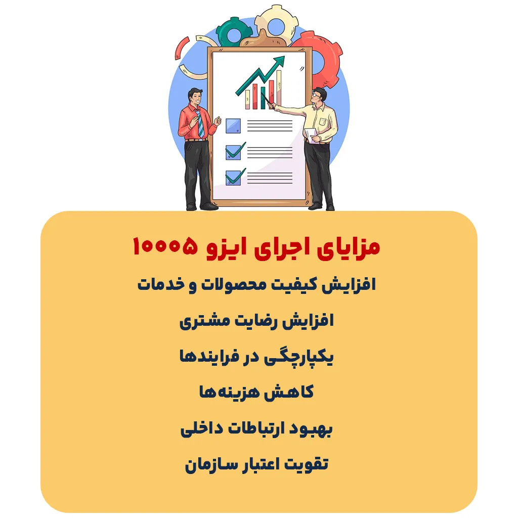 مزایای اجرای ISO10005