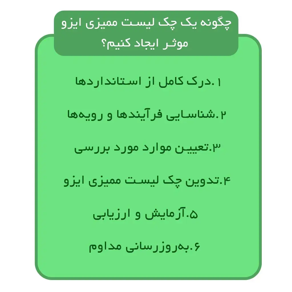 چگونه یک چک لیست ایزو موثر ایجاد کنیم؟